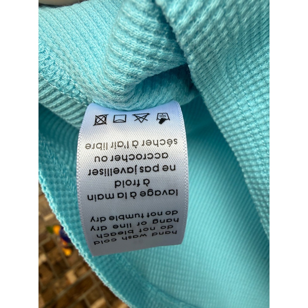 Naked Wardrobe Baby Blue Waffle Knit Crop Tank Top NW-T5468-TH Womens 2X NEW - Picture 5 of 5
